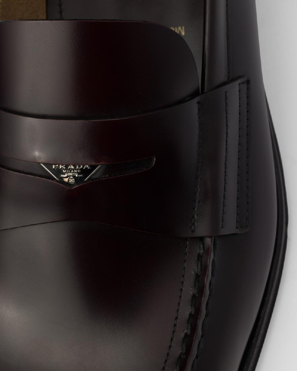 Prada Mocasines de piel cepillada Liquidación