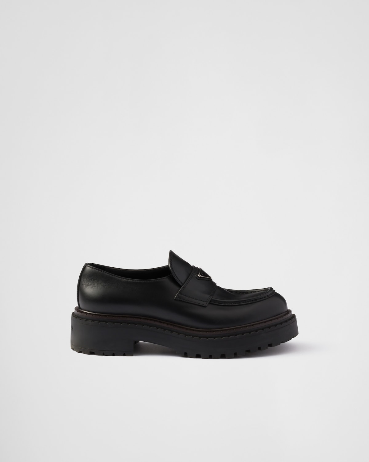 Prada Mocasines Double Chocolate de piel