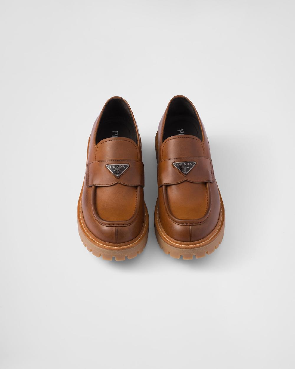 Prada Mocasines de piel ÚLTIMAS EDICIONES