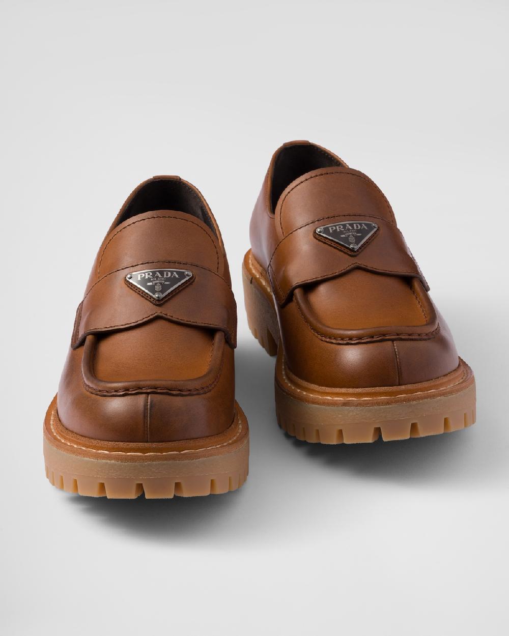 Prada Mocasines de piel ÚLTIMAS EDICIONES