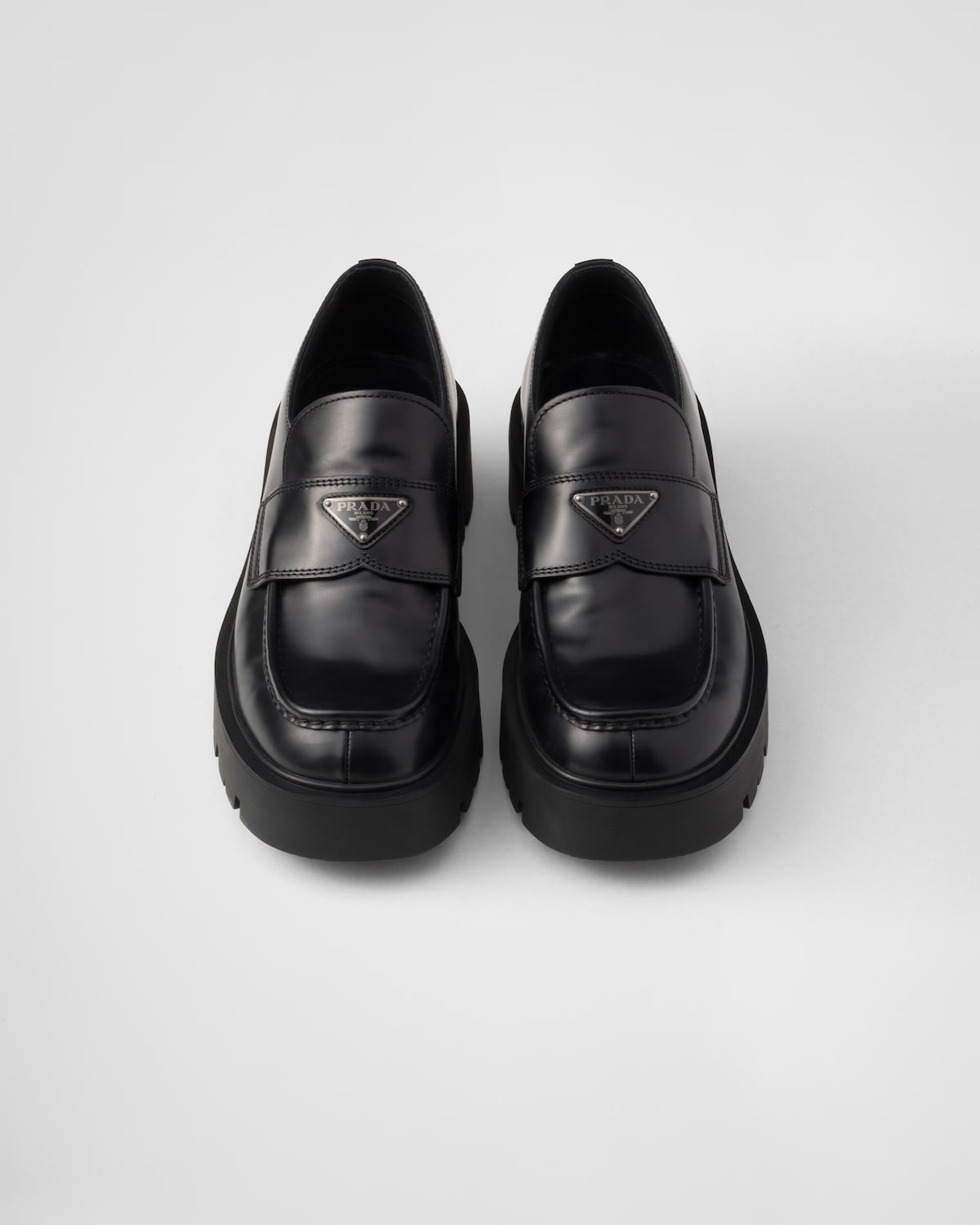 Prada Mocasines de piel cepillada Últimos 2 días