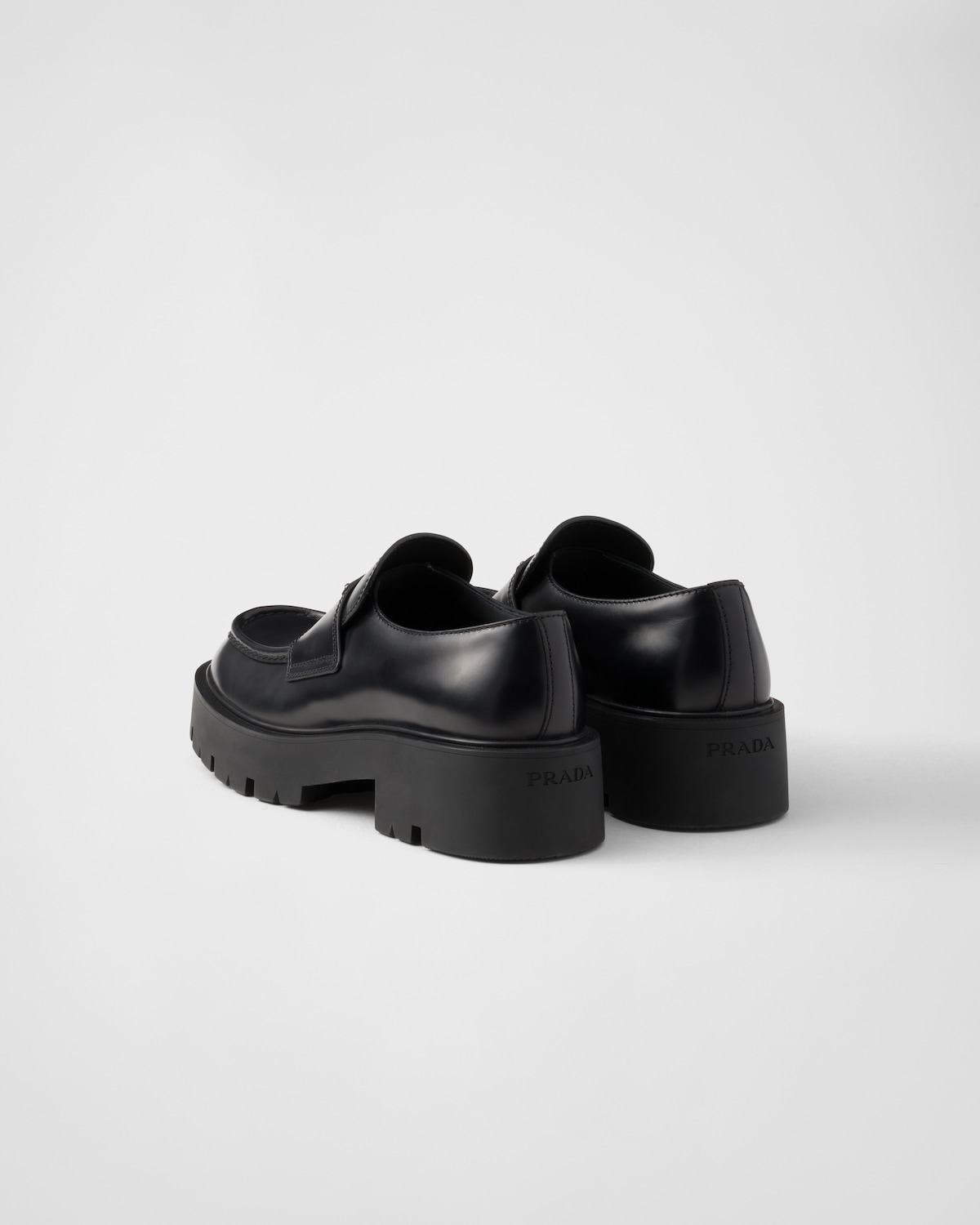 Prada Mocasines de piel cepillada Últimos 2 días