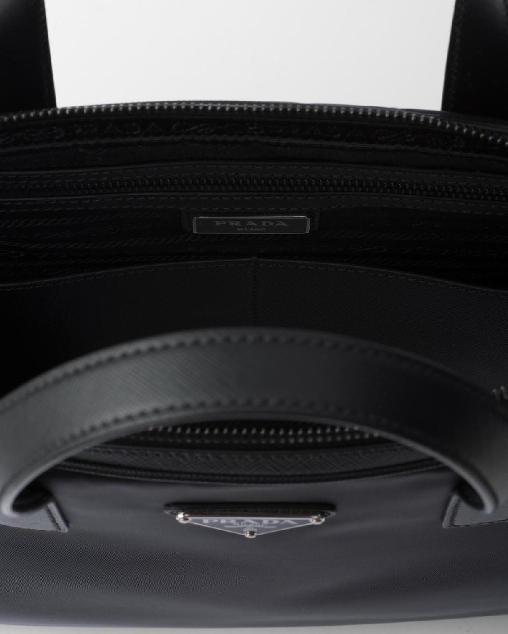 Prada Maletín de Re-Nylon y piel Saffiano Liquidación