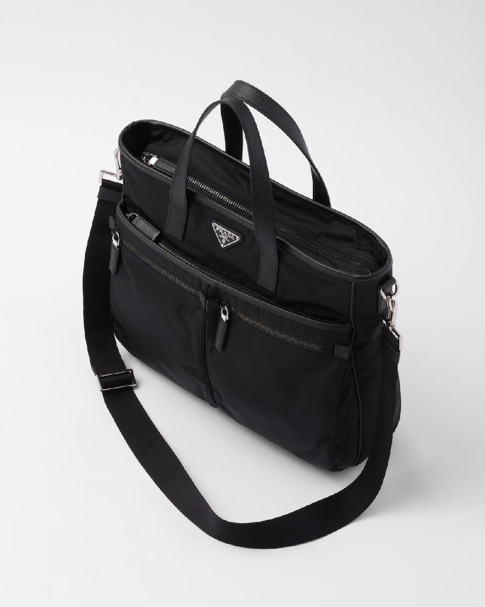 Prada Bolso tote de Re-Nylon y piel Saffiano Ahorra y exporta