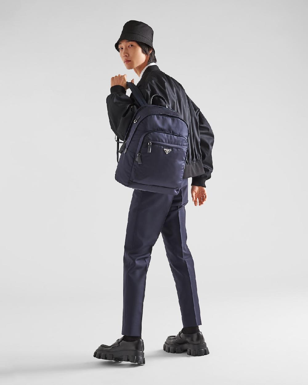 Prada Mochila de Re-Nylon y piel Saffiano