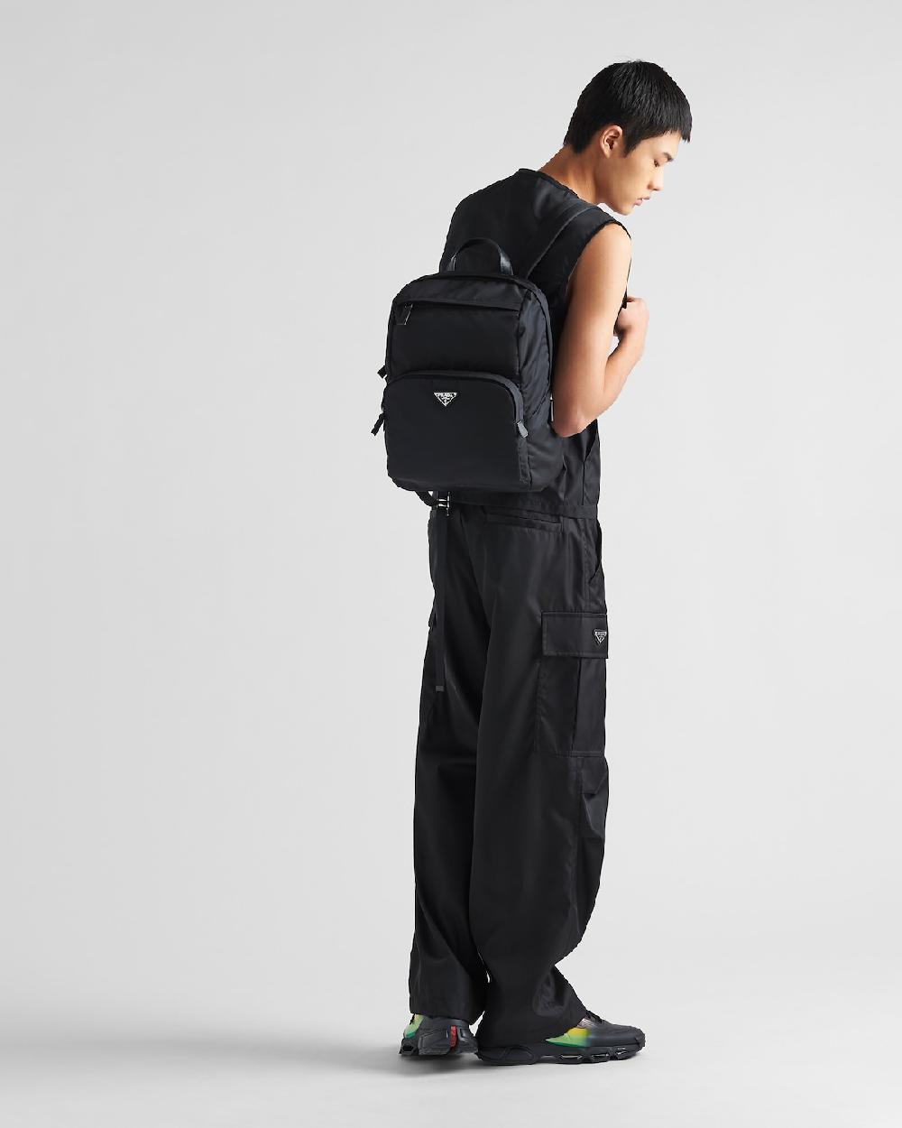 Prada Mochila de Re-Nylon y piel Saffiano