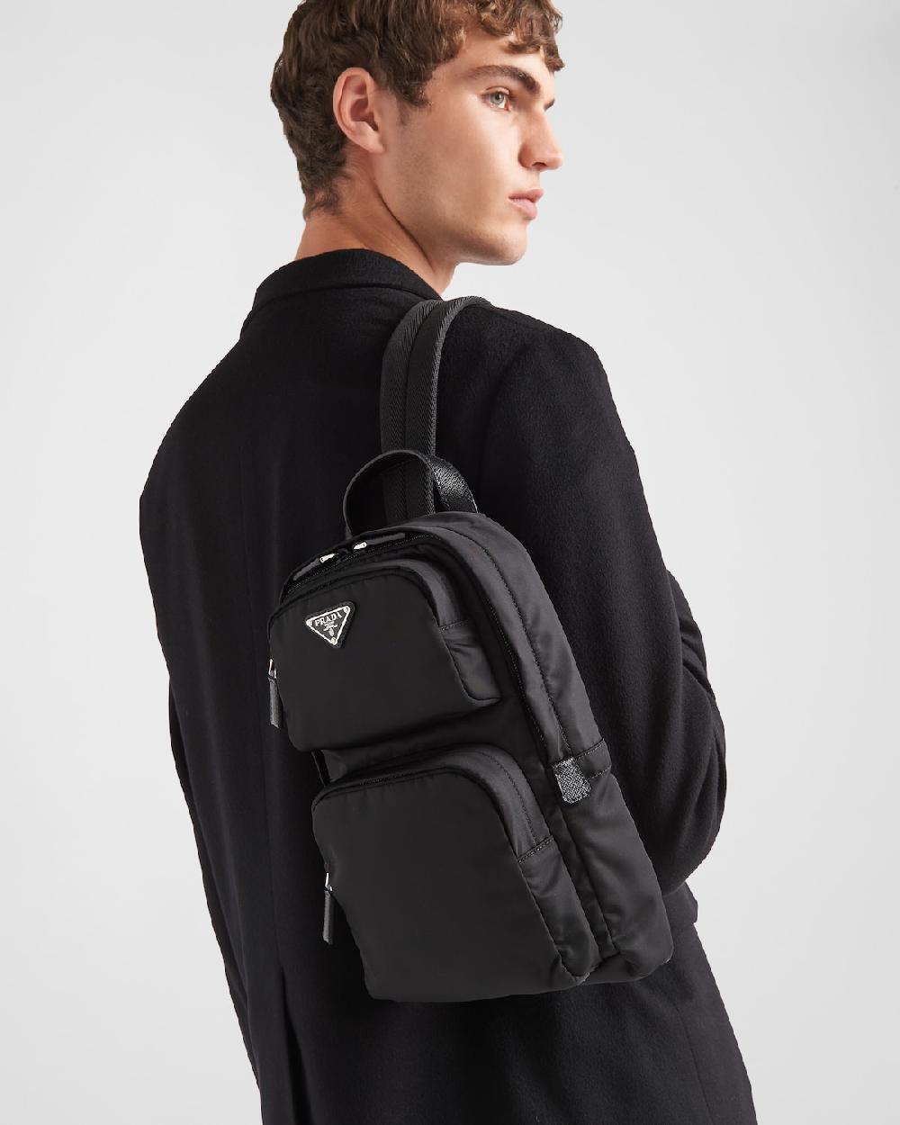 Prada Mochila de Re-Nylon y piel Saffiano