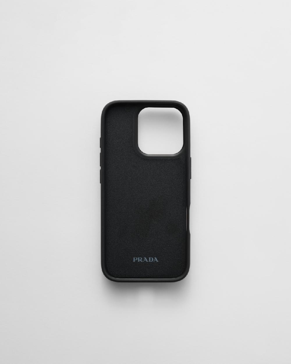 Prada Funda de piel Saffiano para iPhone 16 Pro Solo hoy