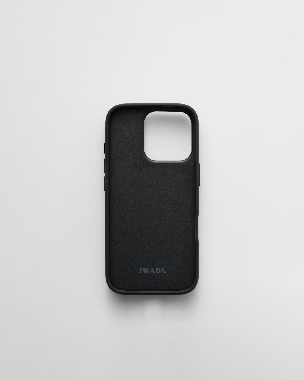 Prada Funda de piel Saffiano para iPhone 16 Pro Oferta especial de fábrica