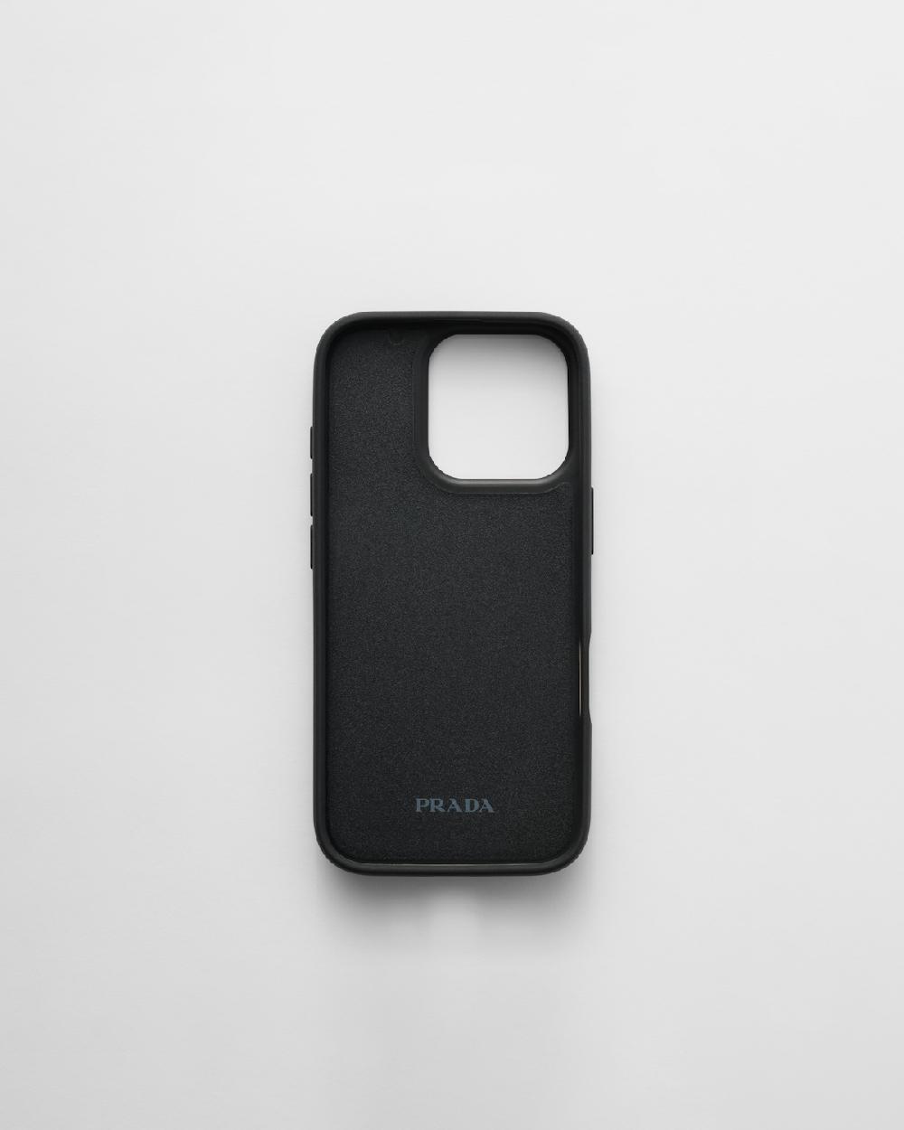 Prada Funda para iPhone 16 Pro de piel Saffiano Solo queda un día