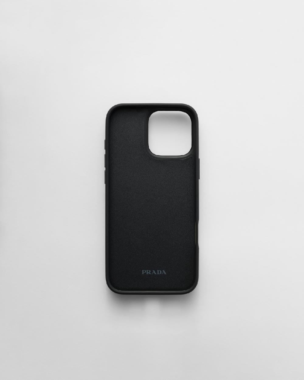 Prada Funda para iPhone 16 Pro Max de piel Saffiano Envío internacional gratuito