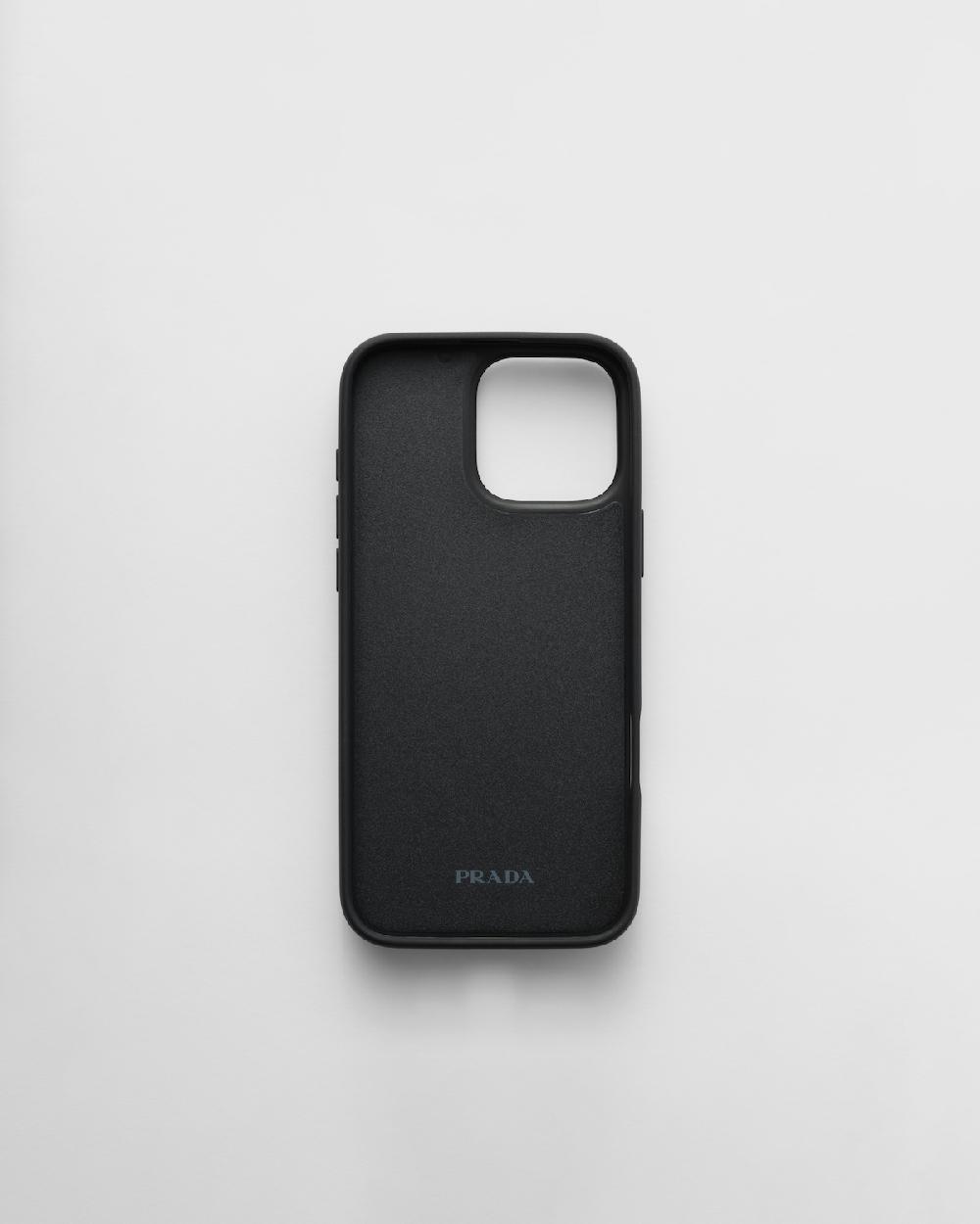 Prada Funda para iPhone 16 Pro Max de piel Saffiano Tienda de fábrica
