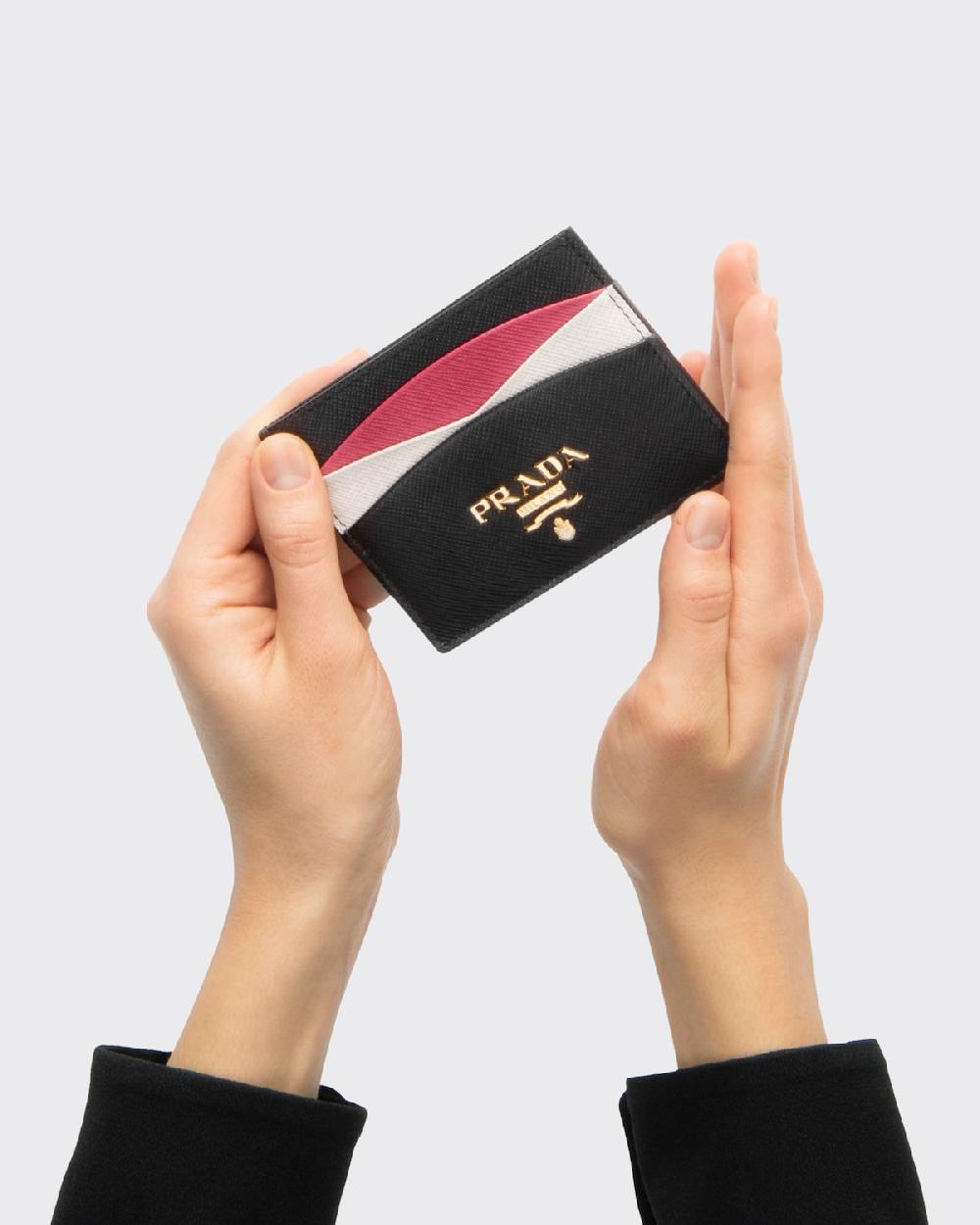 Prada Tarjetero en piel Saffiano Descuento por venta flash