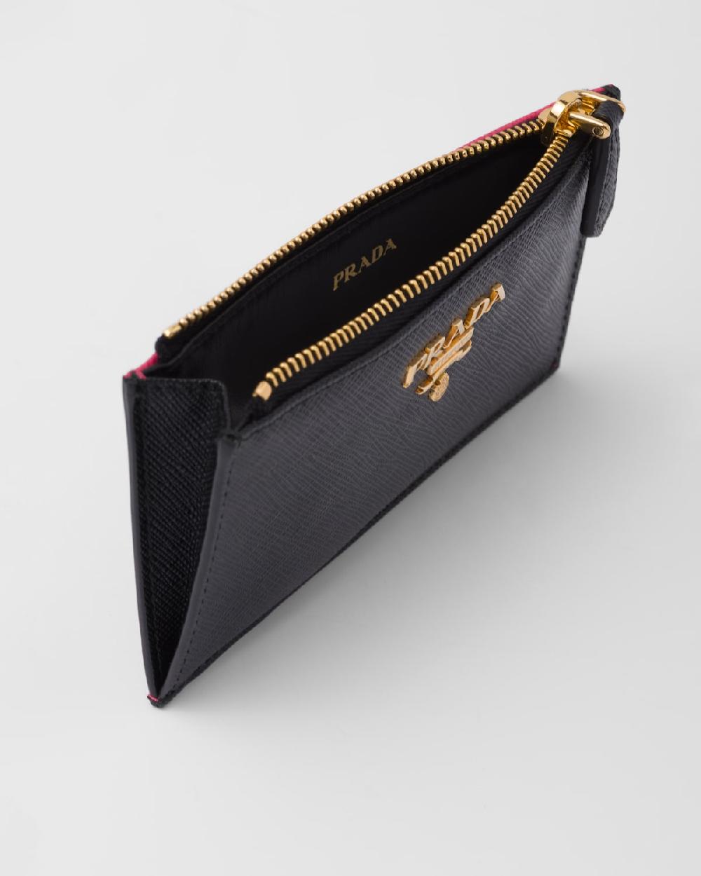 Prada Tarjetero de piel Saffiano Precio ultrabajo