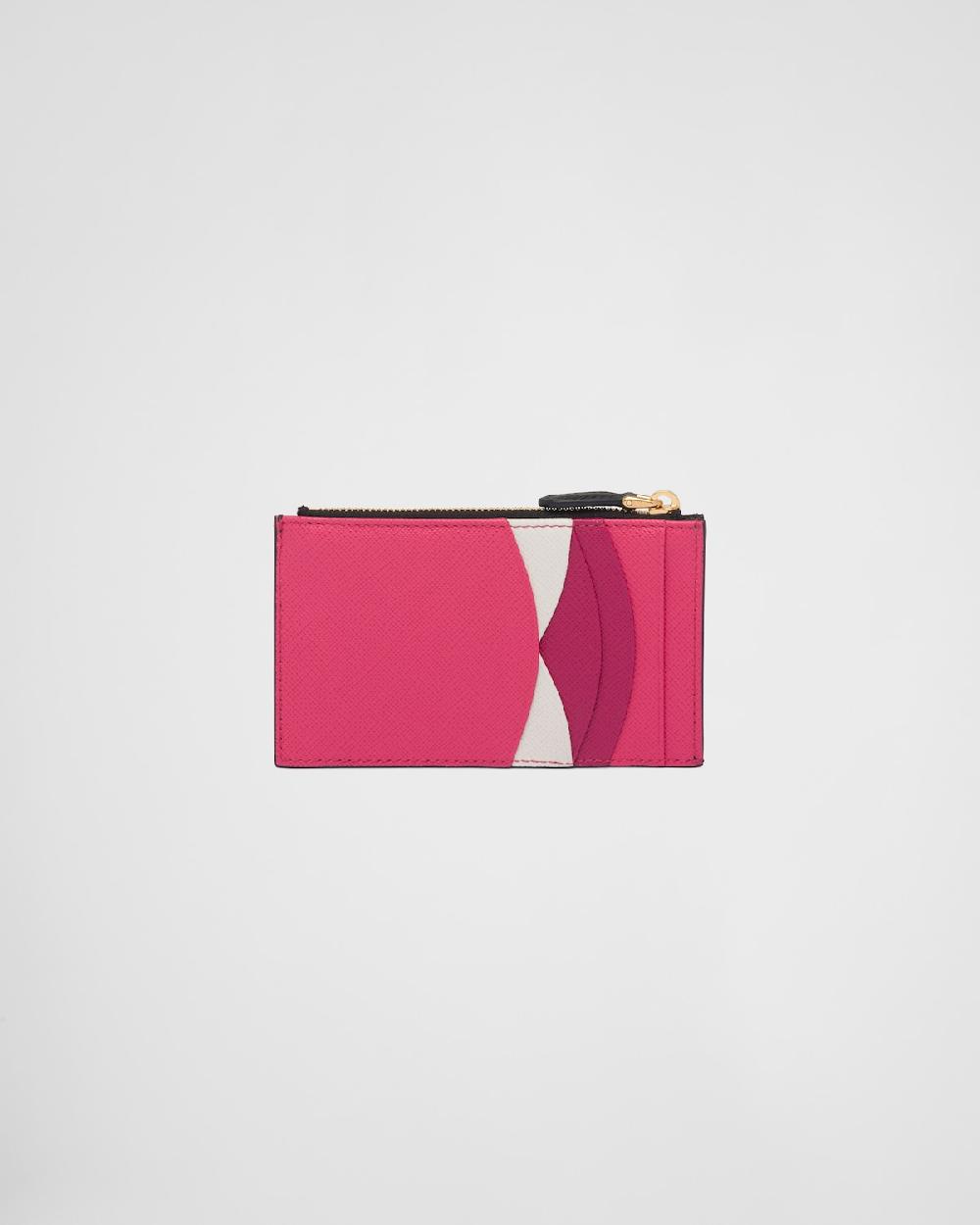 Prada Tarjetero de piel Saffiano Precio ultrabajo