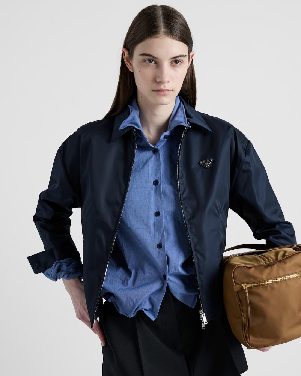 Prada Cazadora estilo sobrecamisa de Re-Nylon En línea