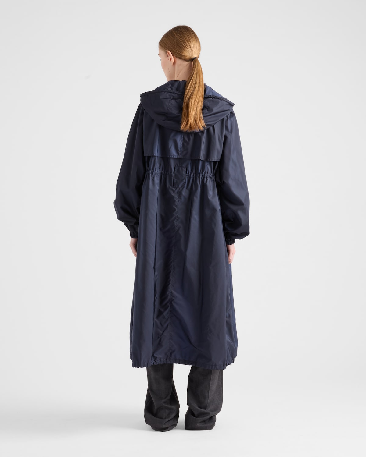 Prada Chubasquero de Re-Nylon ligero largo Venta caliente