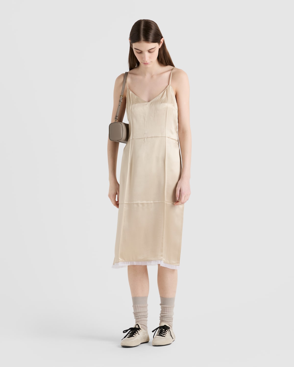 Prada Vestido en crepé de satén Ventas relámpago