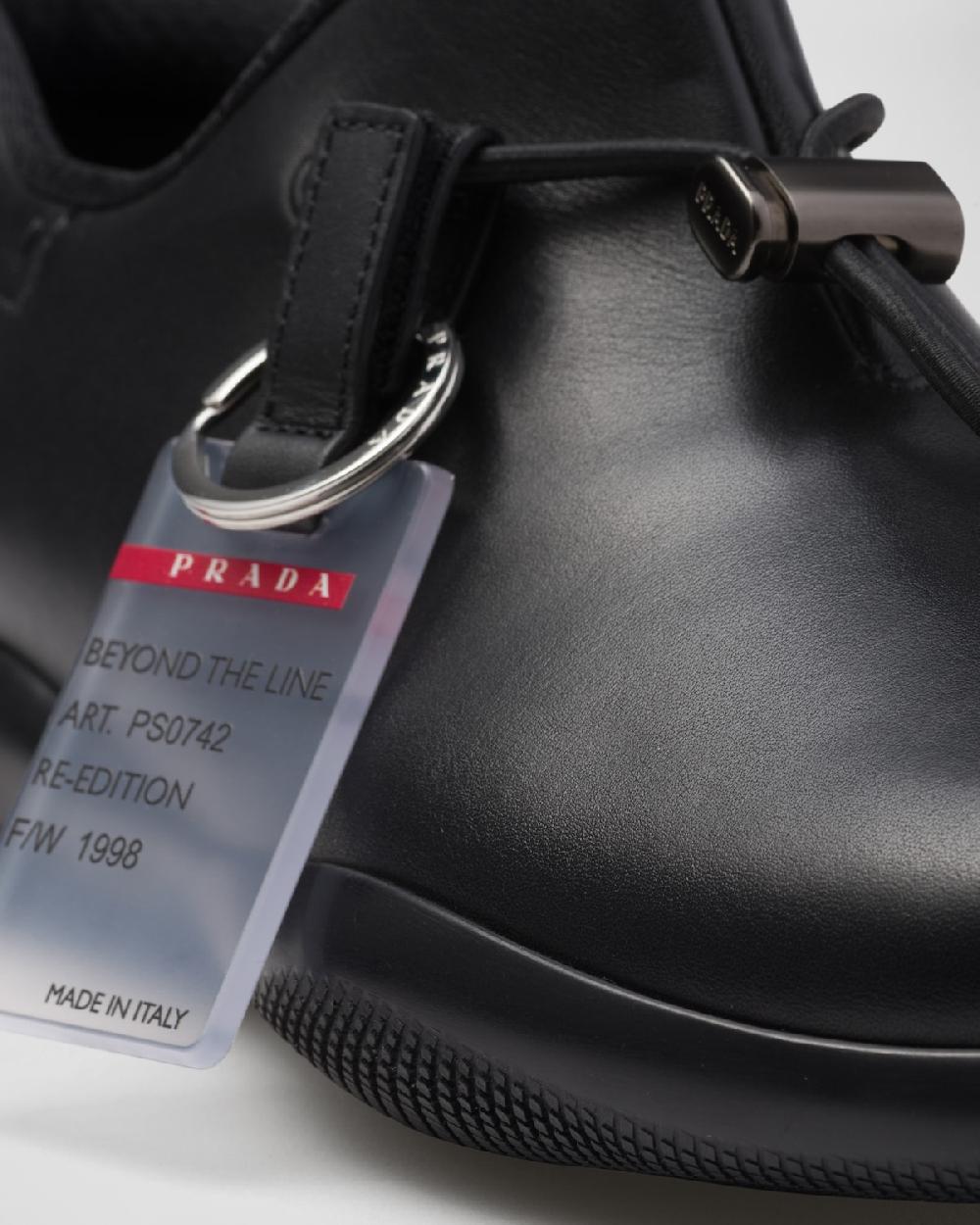 Prada Zapatillas Toblach de piel Precio de fábrica