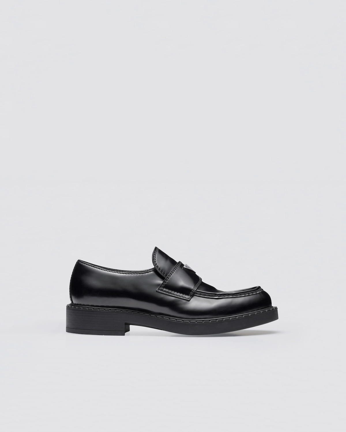 Prada Mocasines Chocolate de piel cepillada