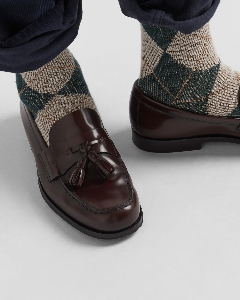 Prada Mocasines de piel cepillada Grandes descuentos
