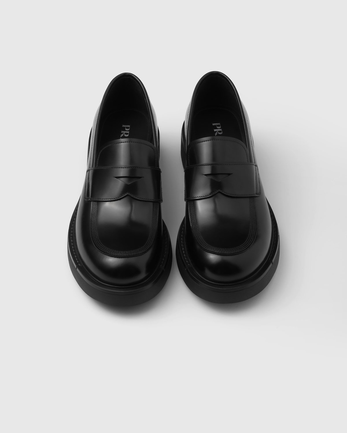 Prada Mocasines de piel cepillada Envío internacional gratuito