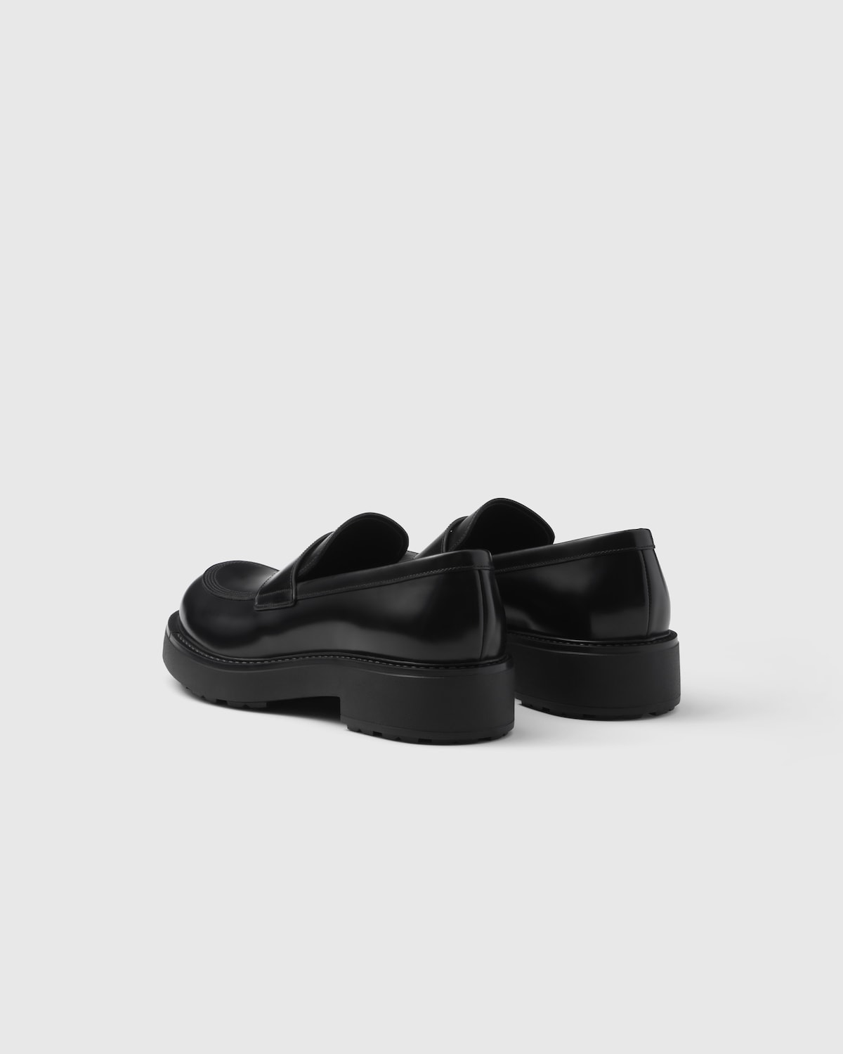 Prada Mocasines de piel cepillada Envío internacional gratuito