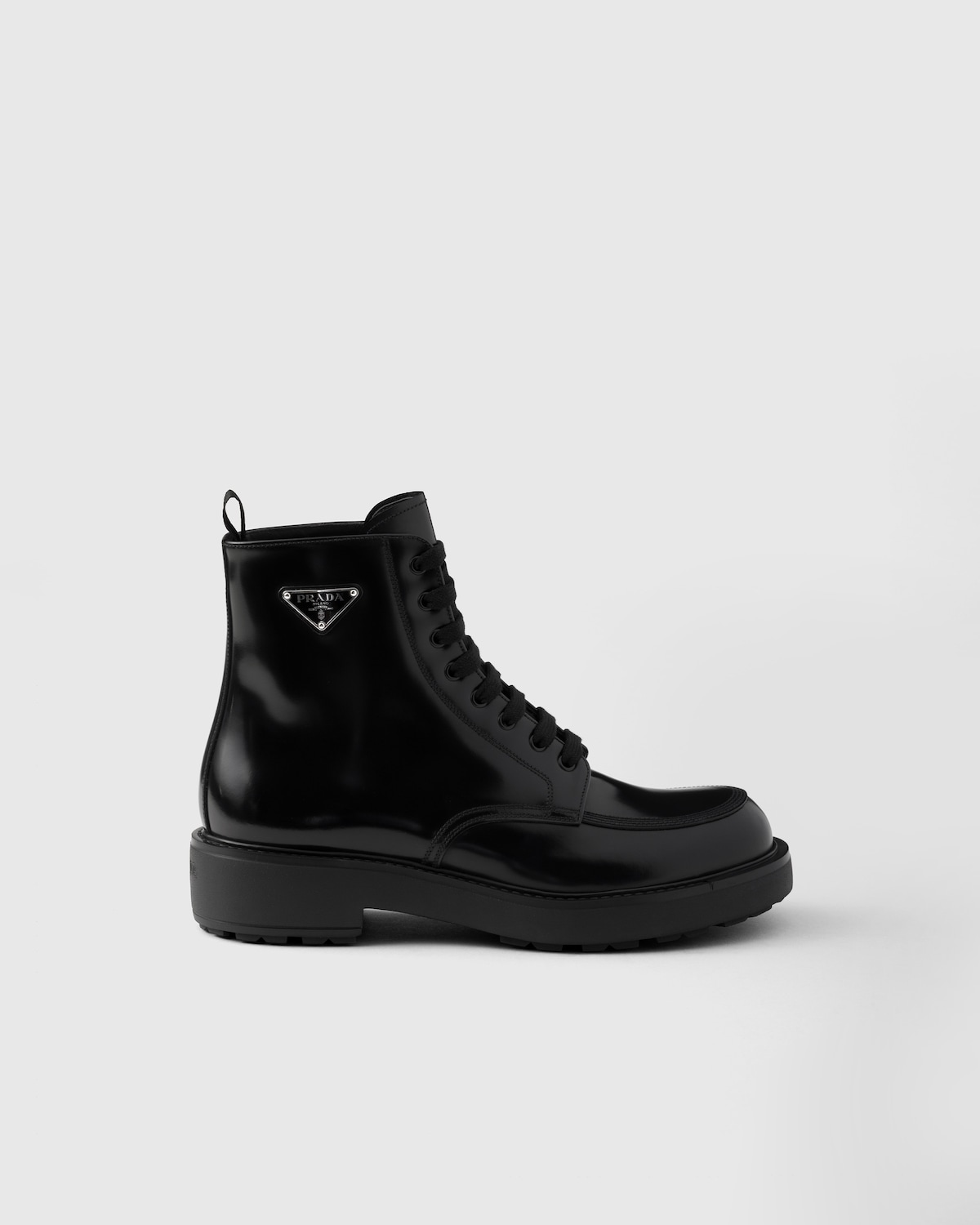 Prada Botas de piel cepillada