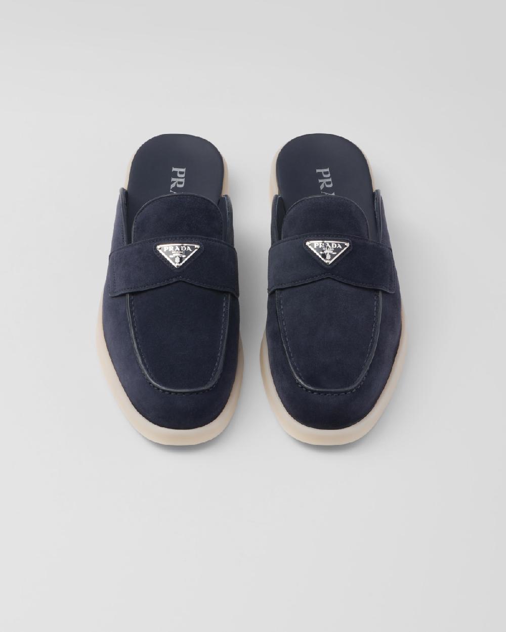 Prada Mules de ante Última moda
