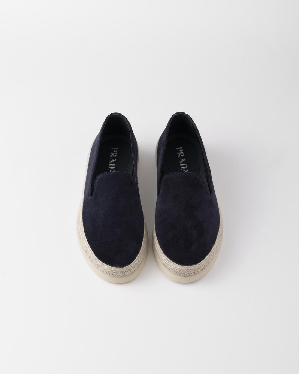 Prada Mocasines de ante Descuento por venta flash