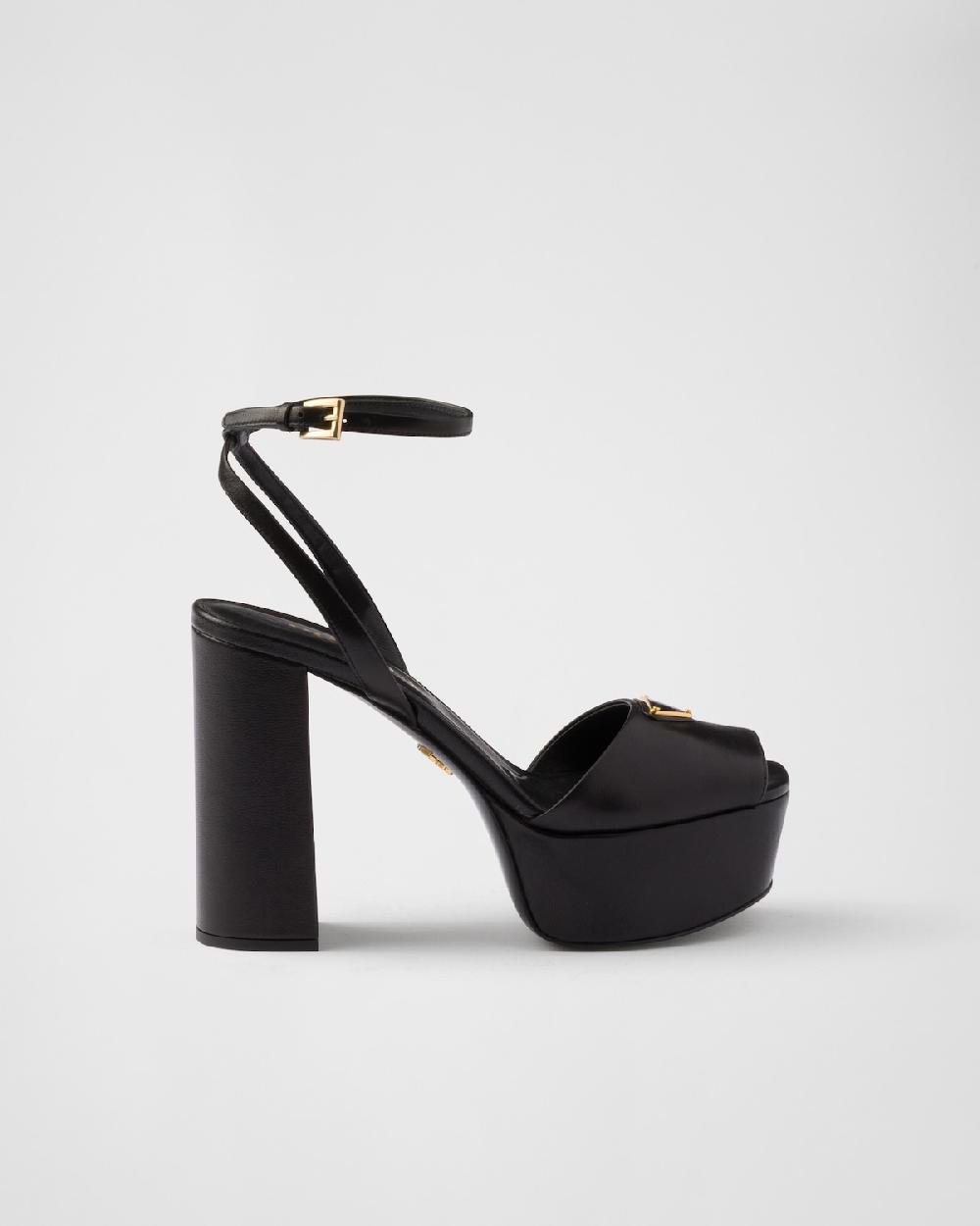 Prada Sandalias de napa con plataforma