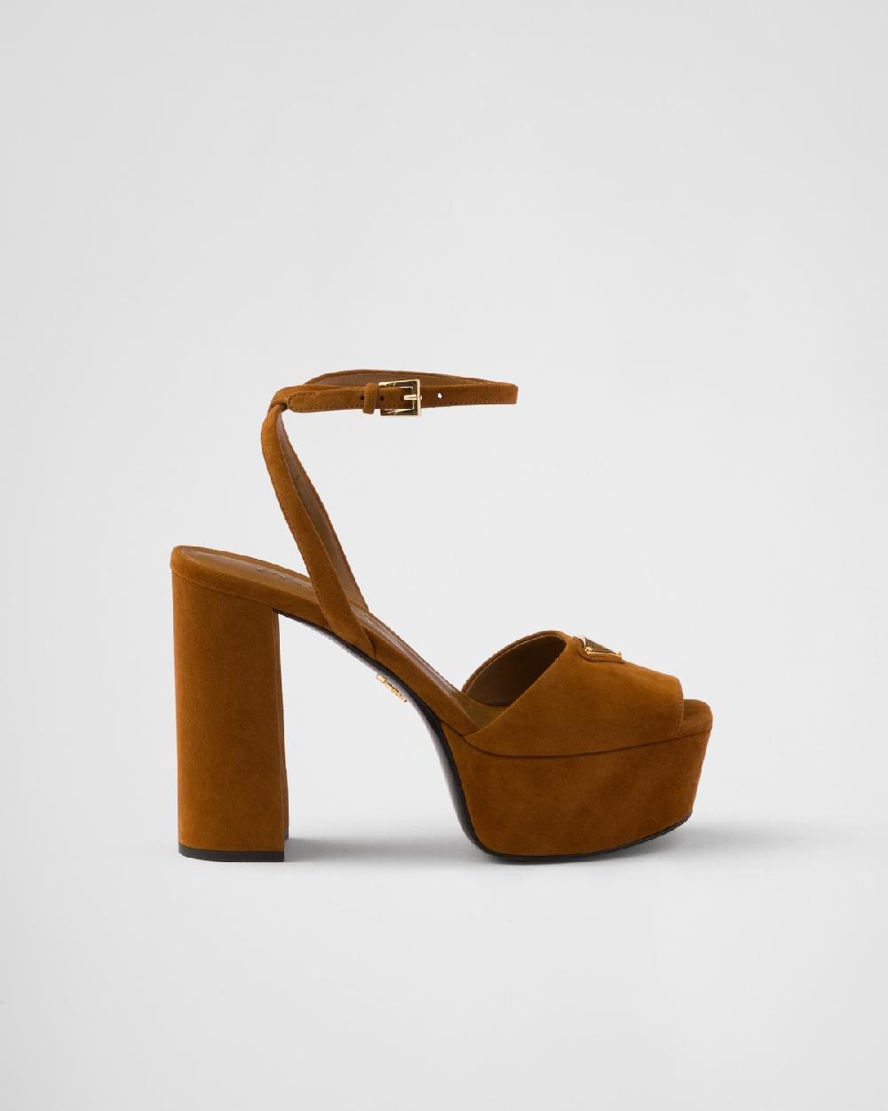 Prada Sandalias de ante con plataforma
