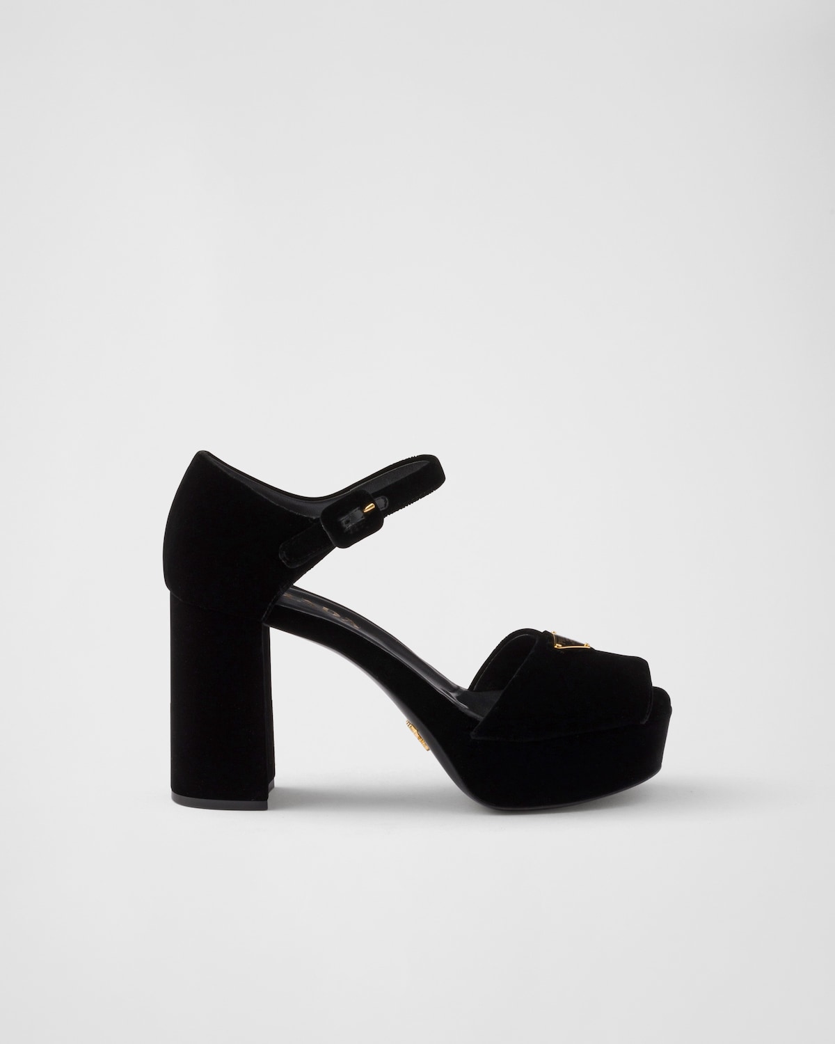 Prada Sandalias de plataforma de terciopelo