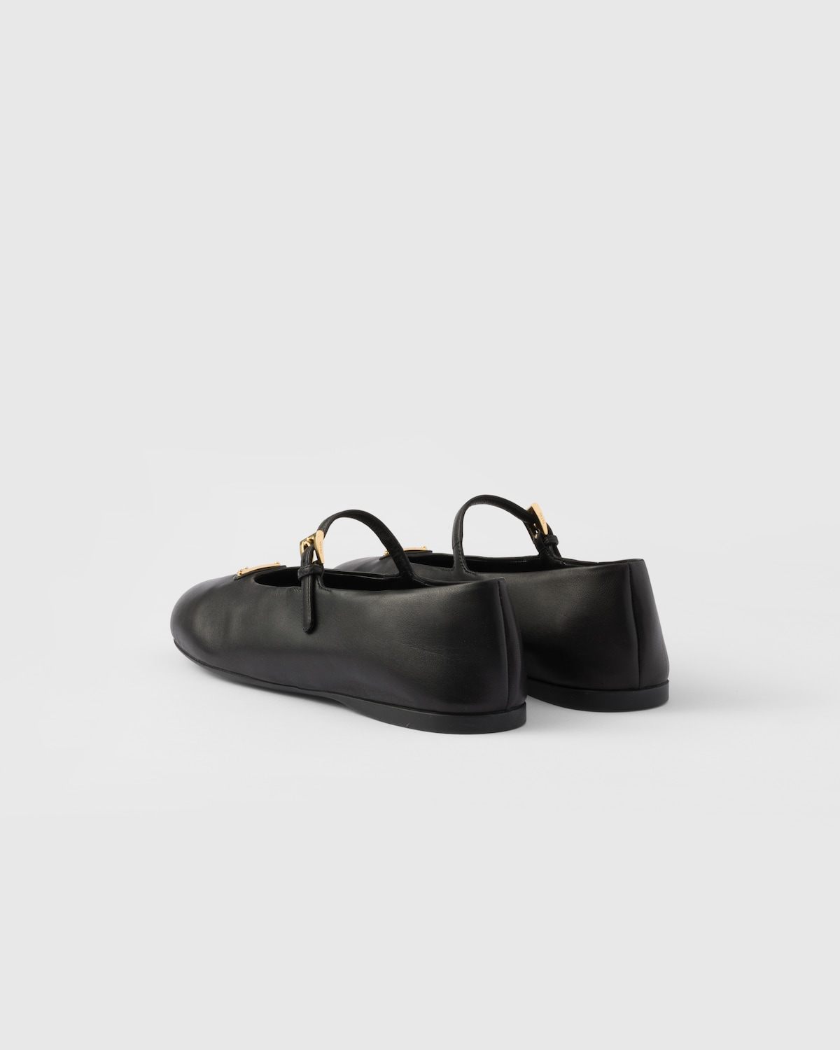 Prada Bailarinas de piel de napa Venta caliente