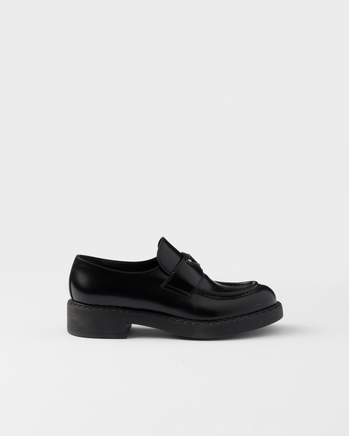 Prada Mocasines Chocolate de piel cepillada