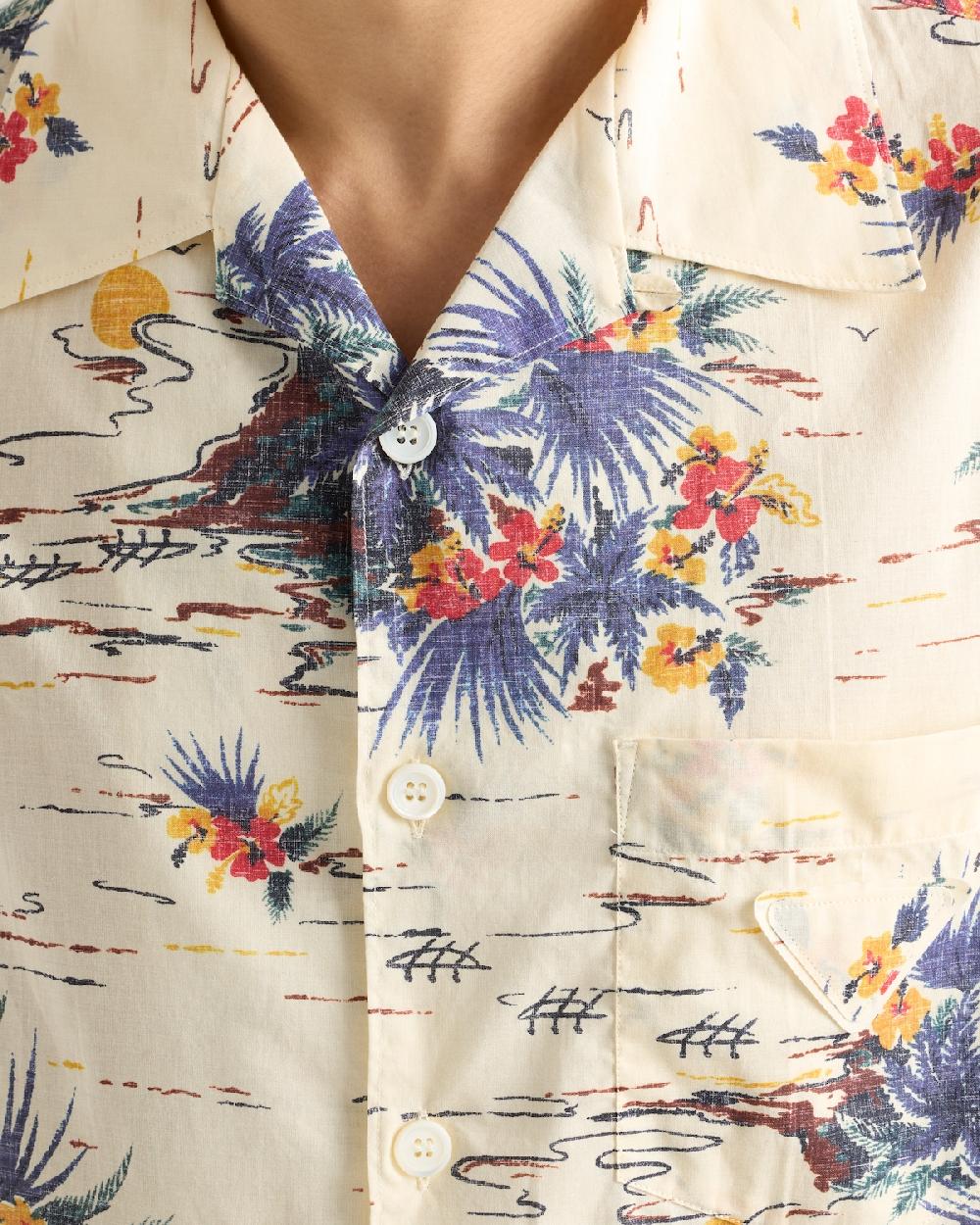 Prada Camisa de bolera en algodón estampado Envío gratis