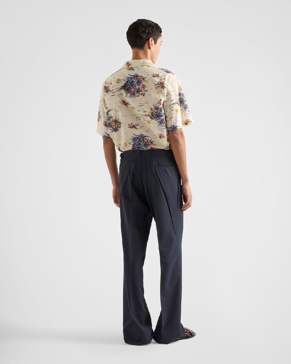 Prada Camisa de bolera en algodón estampado Envío gratis