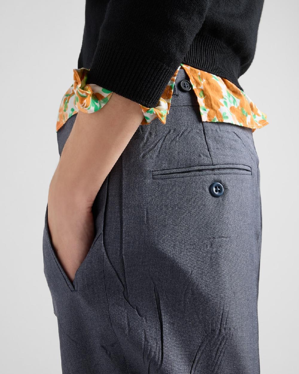 Prada Pantalones de mohair y seda Precio de fábrica