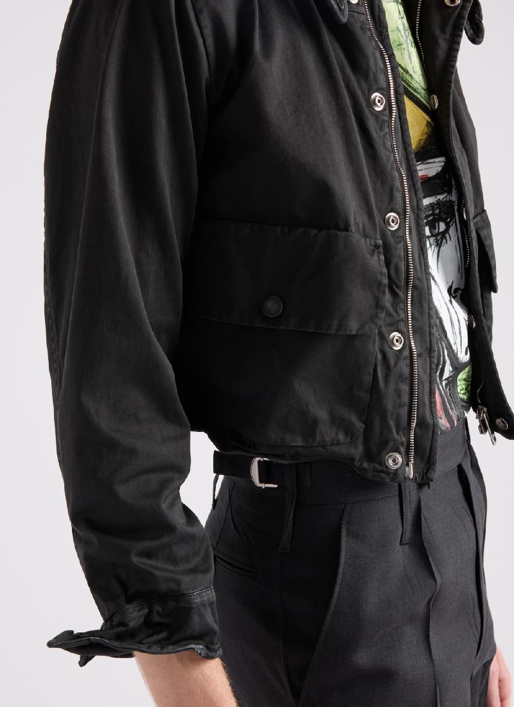 Prada Cazadora estilo sobrecamisa corta de algodón Grandes descuentos
