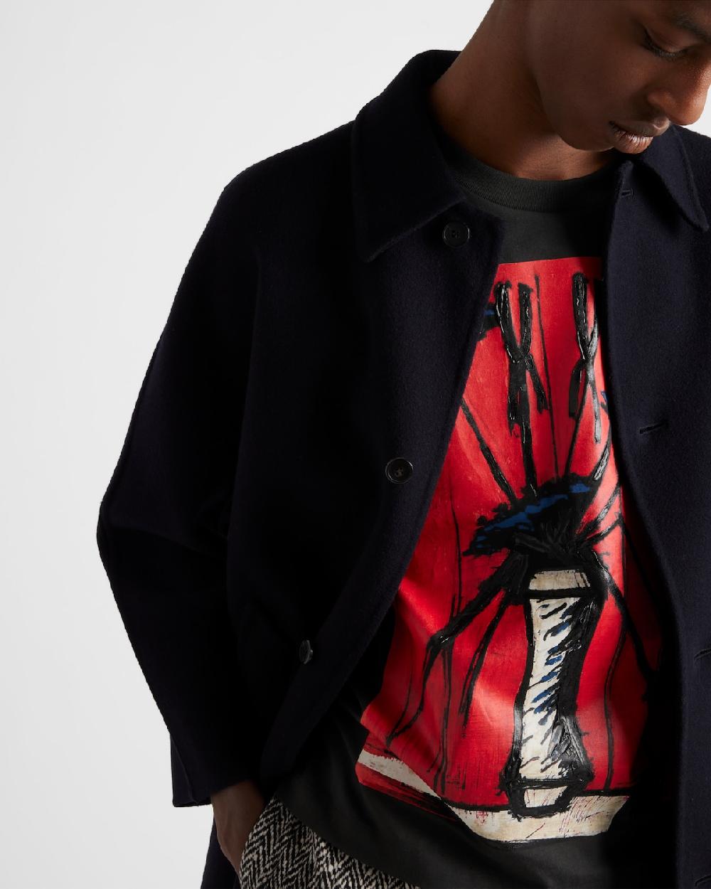 Prada Camiseta de punto estampado Liquidación
