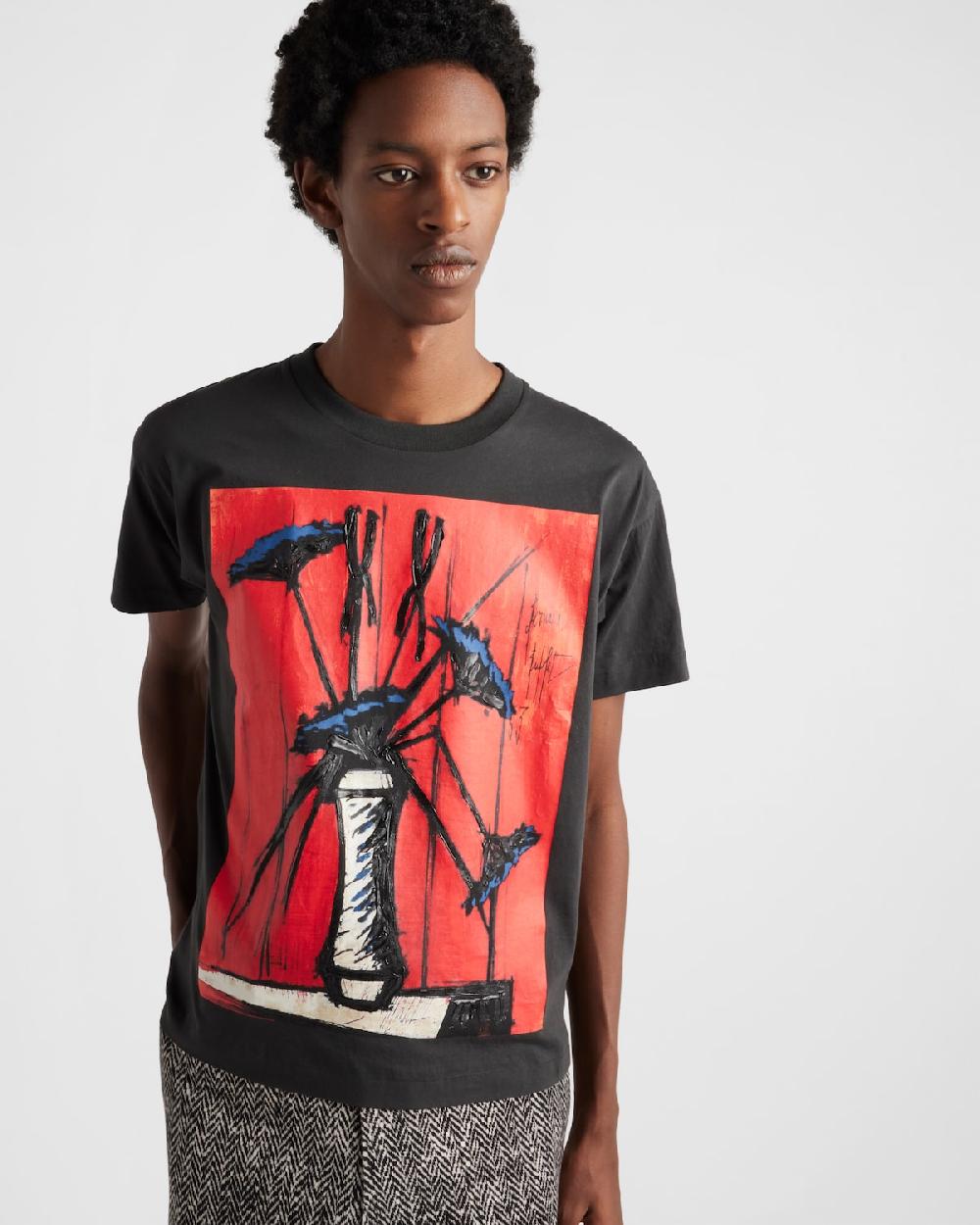 Prada Camiseta de punto estampado Liquidación