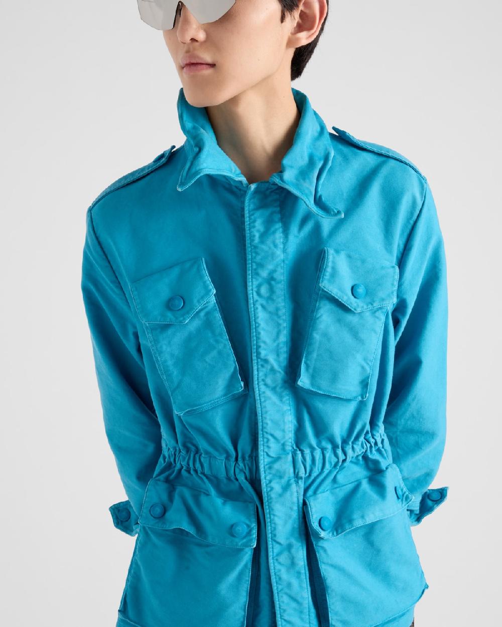 Prada Chaqueta safari de algodón Tienda de fábrica