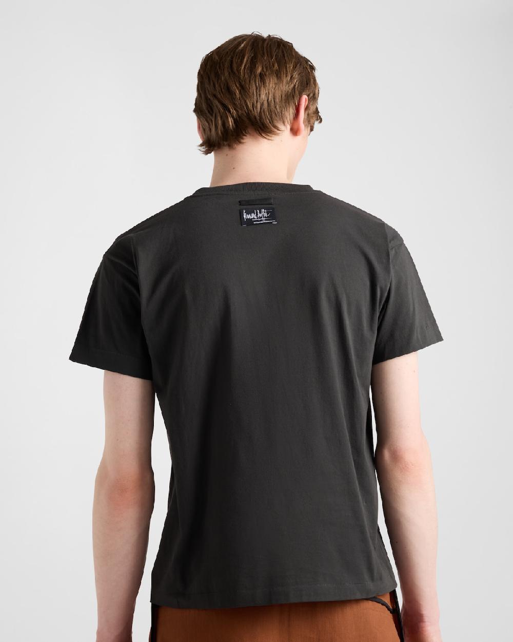 Prada Camiseta de punto estampado Ahorra y exporta