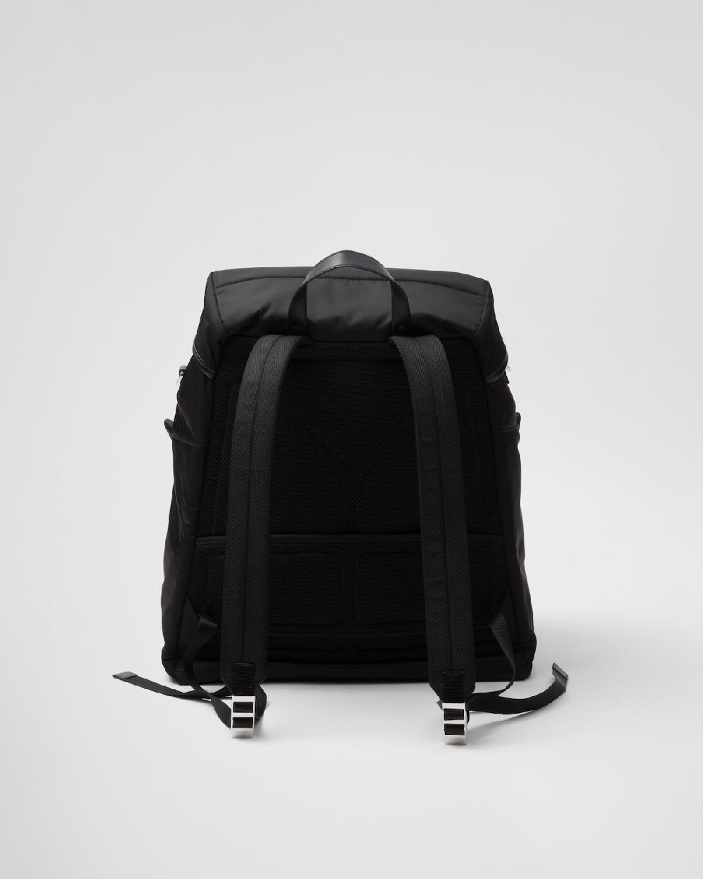 Prada Mochila de piel y Re-Nylon Ofertas especiales