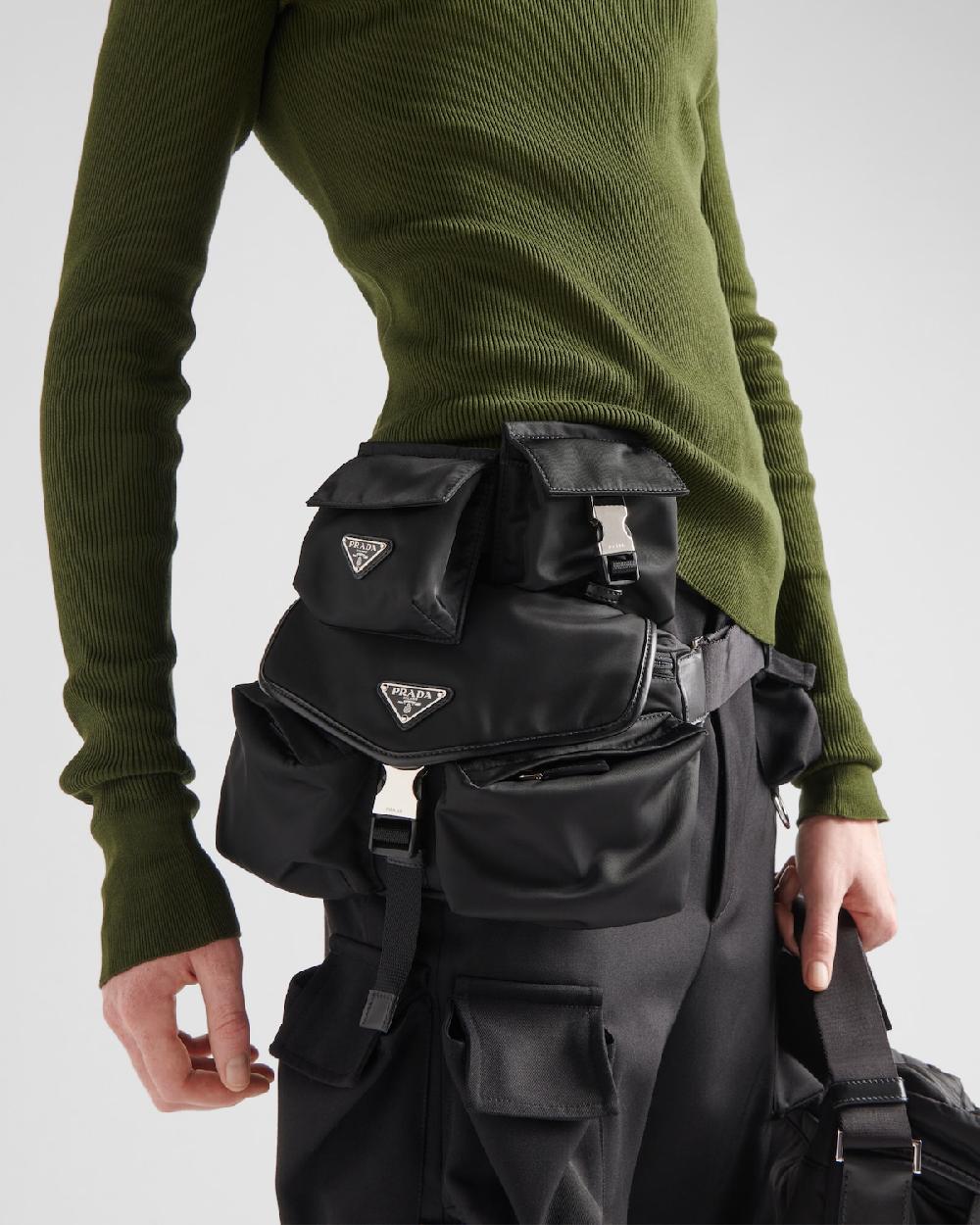 Prada Bolso bandolera de Re-Nylon y piel