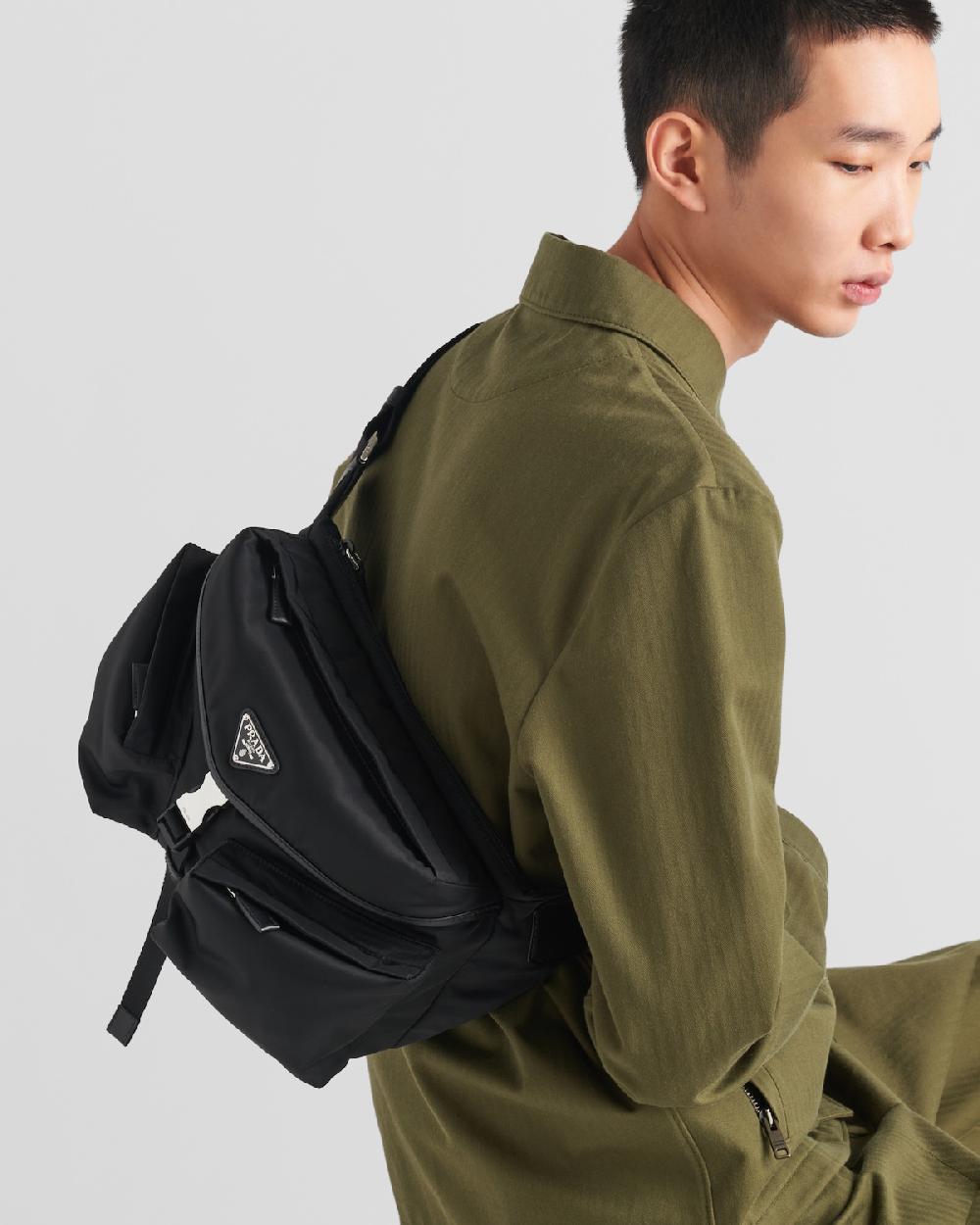 Prada Bolso bandolera de Re-Nylon y piel Rebajas de fin de temporada