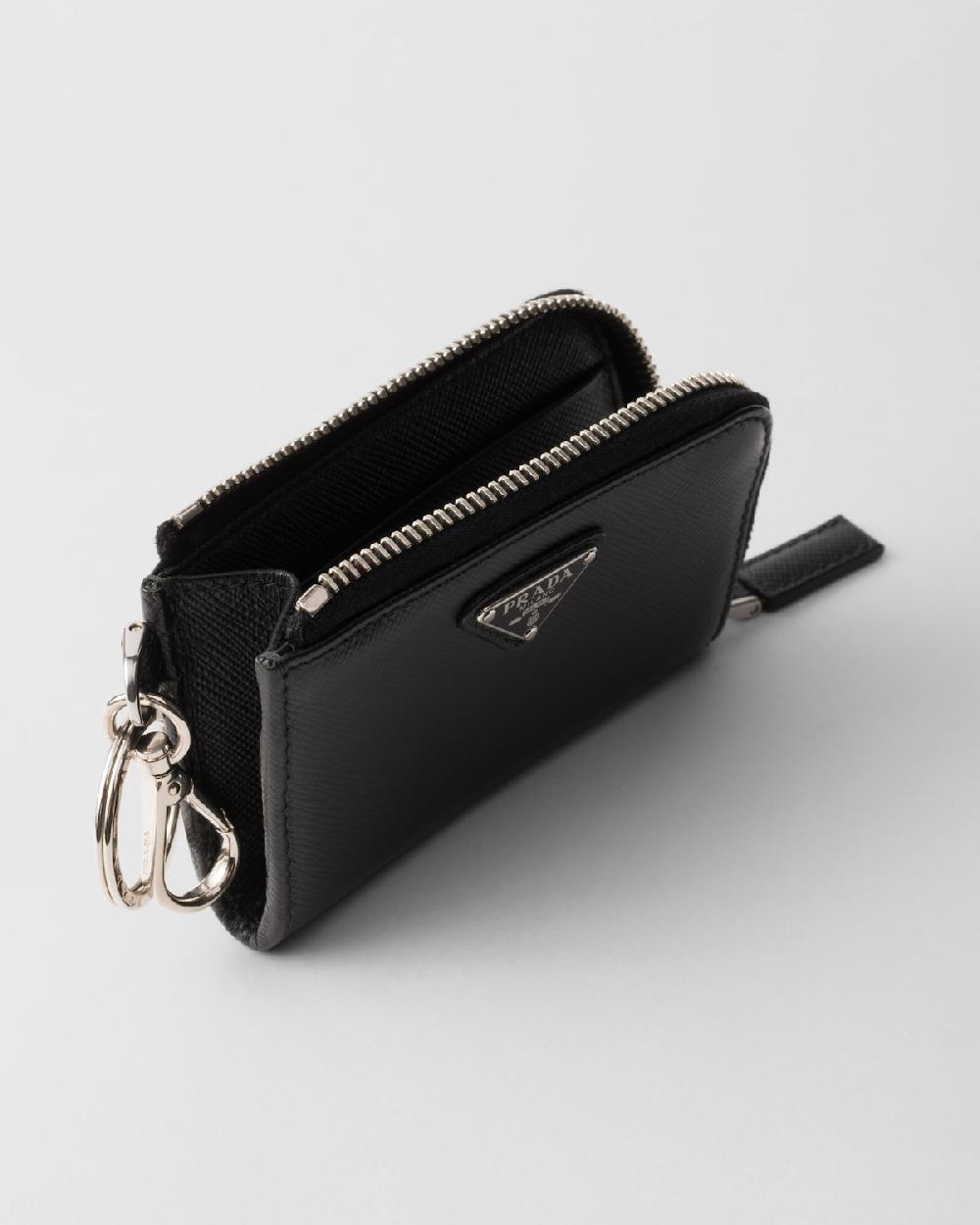 Prada Adorno para llavero de piel Saffiano