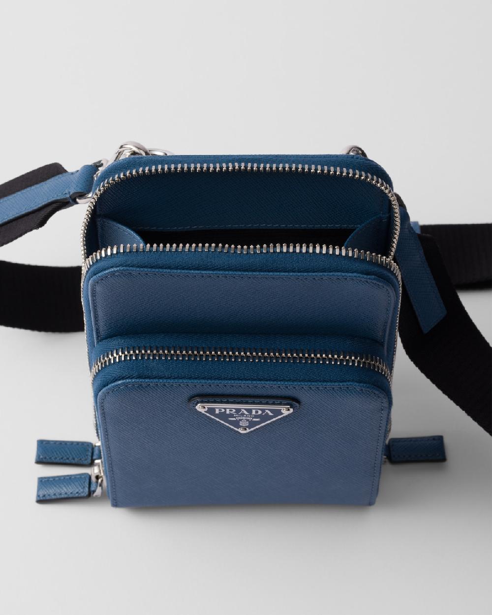 Prada Funda para smartphone de piel Saffiano Últimos 3 días