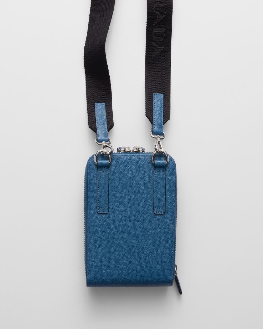 Prada Funda para smartphone de piel Saffiano Últimos 3 días