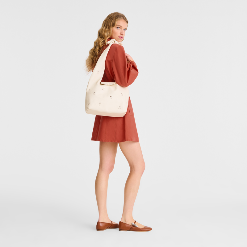 Longchamp Le Pliage Xtra Bolso de hombro M Cuero - Crudo Outlet online